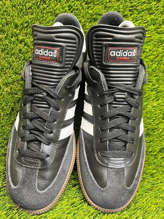 Adidas Samba Classic Mens Size 7.5 Black White Leather Running Walking Shoes main image 7